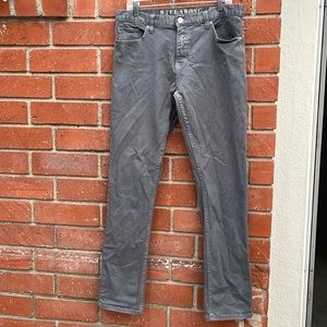 Billabong Men's size 34 x 34  Slim Gray Jeans